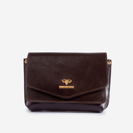 aurora bee Bolsa Lara marrom frente